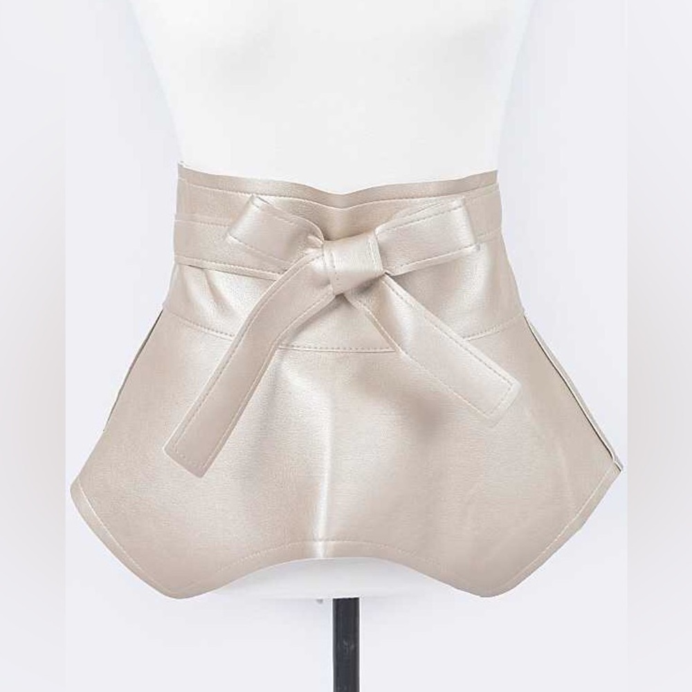 Vegan Leather Wrap Statement Belt
